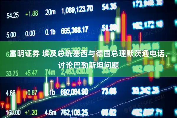 富明证券 埃及总统塞西与德国总理默茨通电话，讨论巴勒斯坦问题